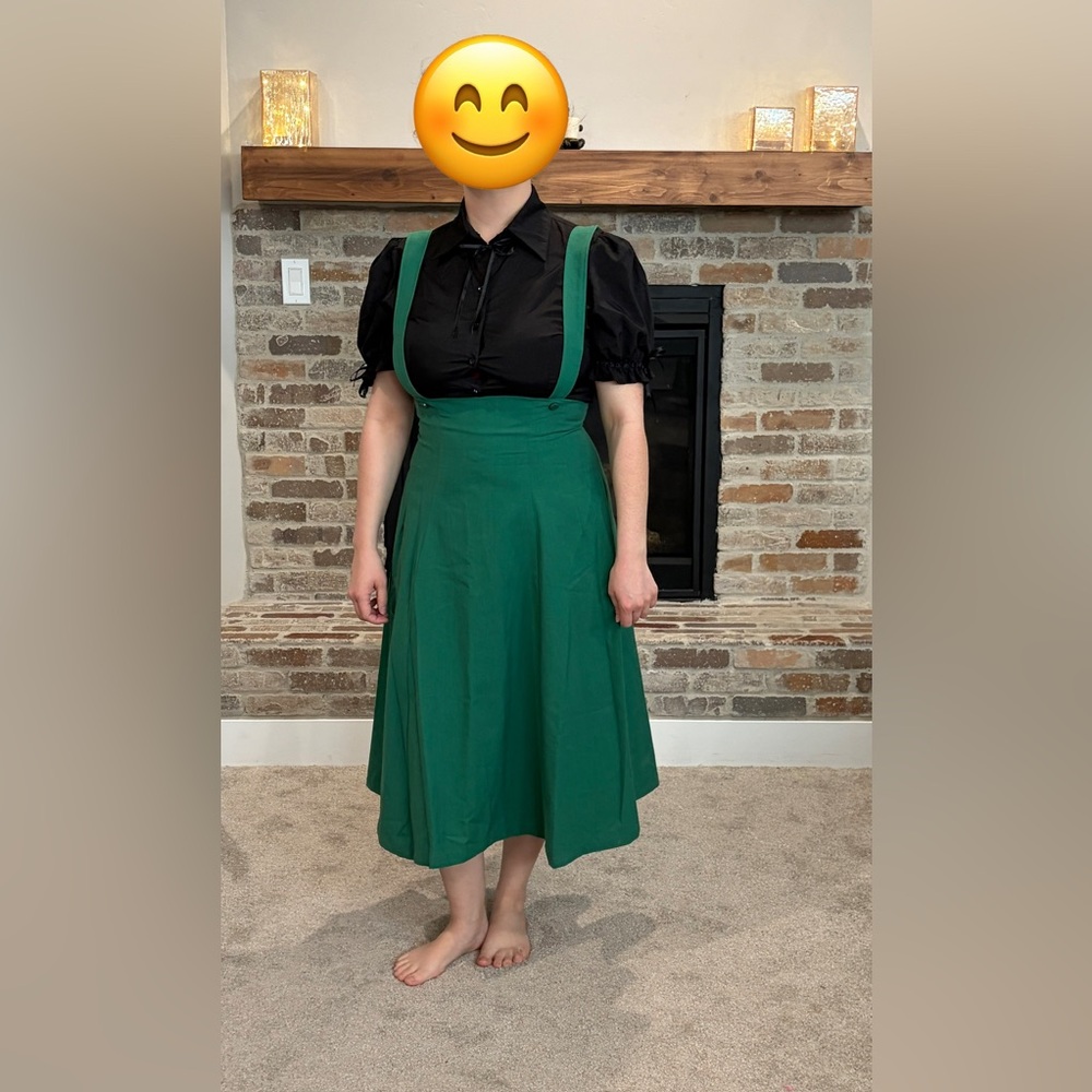 Bettie Page A-Line Green Skirt